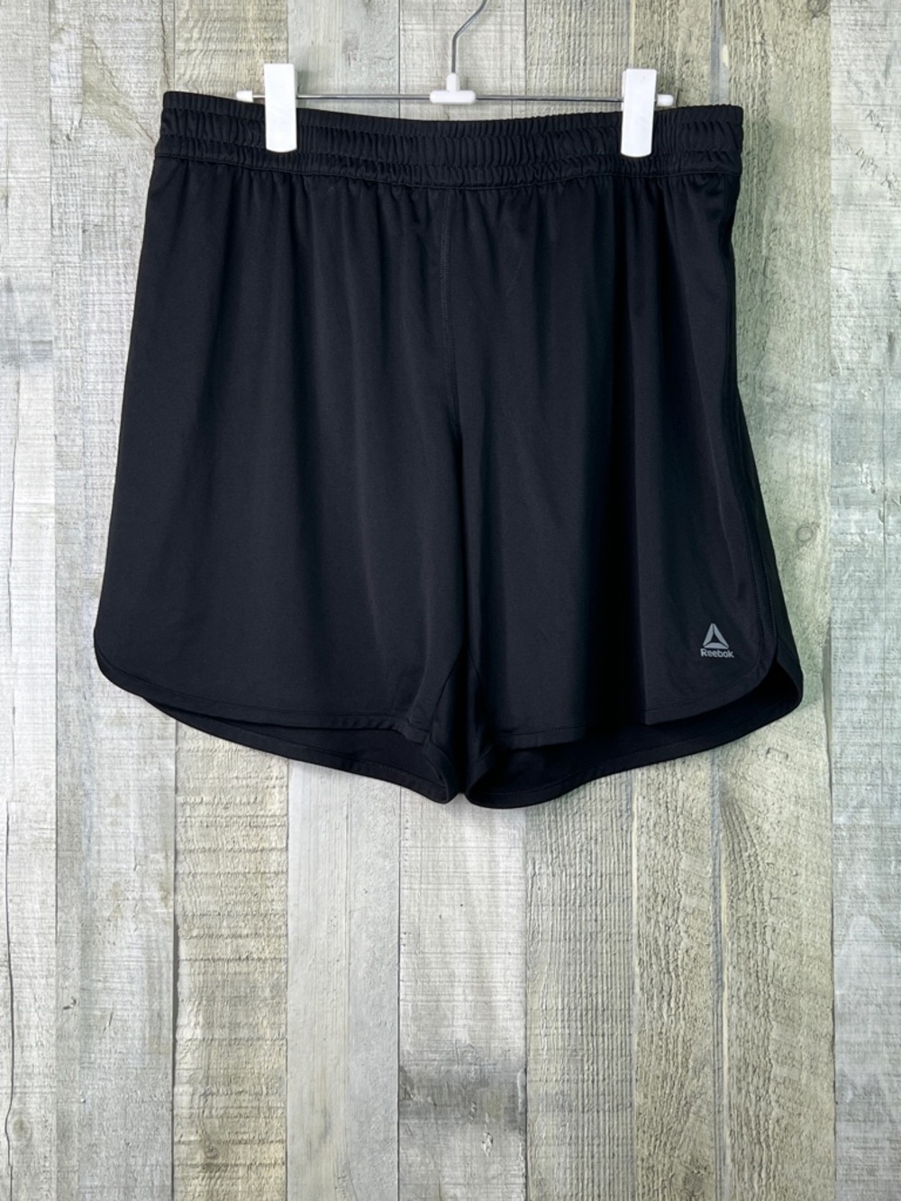 Reebok Size Large Mens Athletic Shorts  Drawstring Stretch Waistband Black